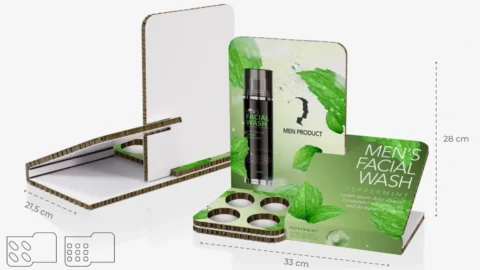 Display publicitario de carton personalizado con impresión de alta calidad para promoción en tiendas